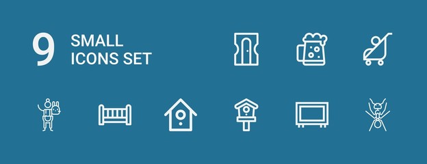 Editable 9 small icons for web and mobile