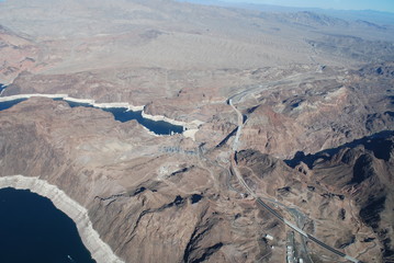 Aerial view of canyon 