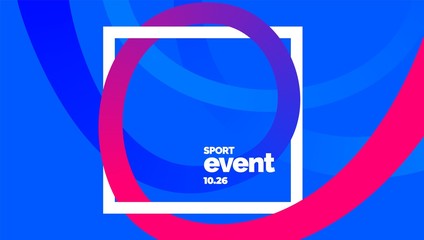 Layout design with dynamic shapes for sport event, tournament or championship. Sport background. © dimakostrov