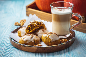 Homemade soft pumpkin ginger cookies