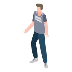 No work young man icon. Isometric of no work young man vector icon for web design isolated on white background