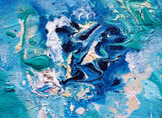 Naklejka premium Blue painting natural abstract background and texture.