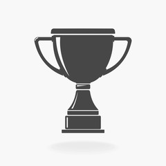 Winner’s Trophy Cup Sport Icon Silhouette Vector Illustration