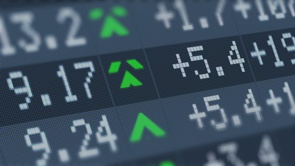 Financial indexes of stock companies change up raised in value market buy deal