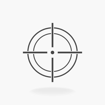 Crosshair Sport Target Shooting Icon Silhouette Vector Illustration