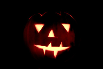 Homemade Halloween pumpkin