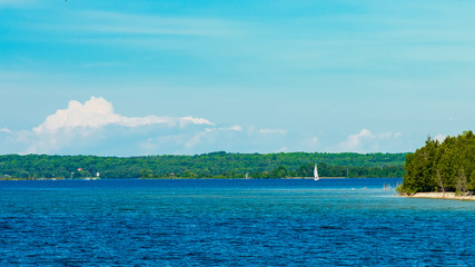 View from ferry on lake michigan