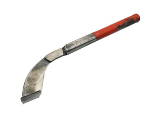 Rubber-tapping knives isolated on white background. Clipping Path
