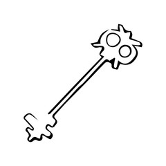 old key drawing vector sketch