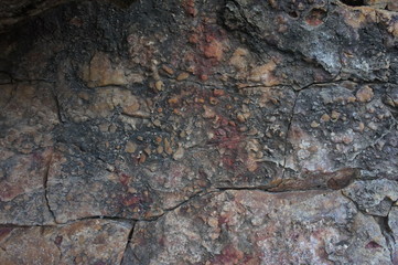 Natural stone wall near the sea