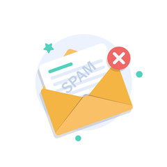 Spamming mailbox concept,spam warning,Vector Illustration