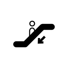 escalator icon in trendy flat design