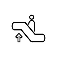 escalator icon in trendy flat design