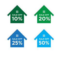 home sale off discount logo designs