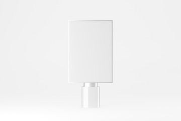 City light mockup stand front view. Isolated white background. 3d rendering