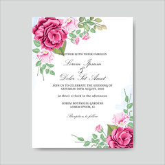 wedding cards invitation with beautiful floral themes