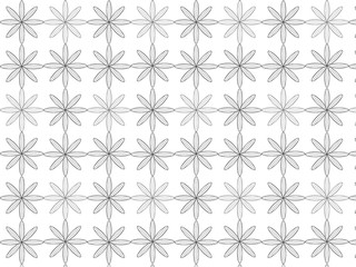 Linear vector pattern, repeating petals,