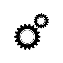 gear wheel icon trendy flat design