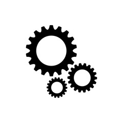 gear wheel icon trendy flat design