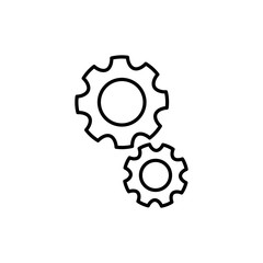 gear wheel icon trendy flat design
