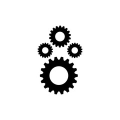 gear wheel icon trendy flat design