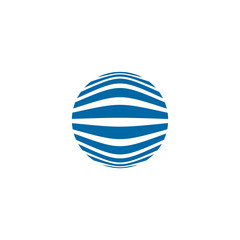 3D globe icon logo design vector template