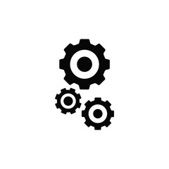 gear wheel icon trendy flat design