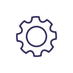 gear wheel icon trendy flat design