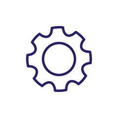gear wheel icon trendy flat design