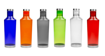 set of plastic bottles