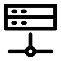 Server Database Line Icon Vector