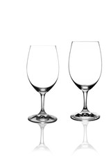 two glasses isolated on white background