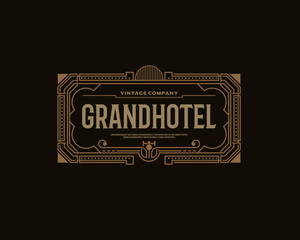 Vector frame art deco luxury antique retro vector illustration 