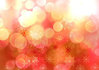 Christmas illumination background beautiful snow fall
