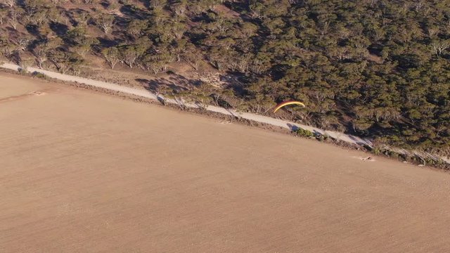 Paramotor having fun flying and gliding in the air