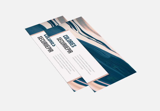 Trifold Brochure Layout with Navy Blue Accents