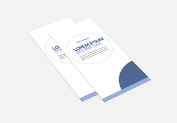 Trifold Brochure Layout with Blue Accents