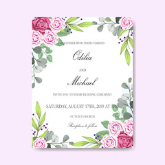 design, invitation, floral, illustration, card, vector, greeting, frame, wedding, beautiful, flower, nature, background, spring, vintage, romantic, template, decorative, leaf, border, decoration, art,