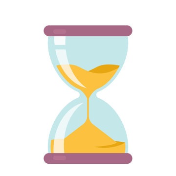 icon hourglass countdown. Flat vector illustration isolate
