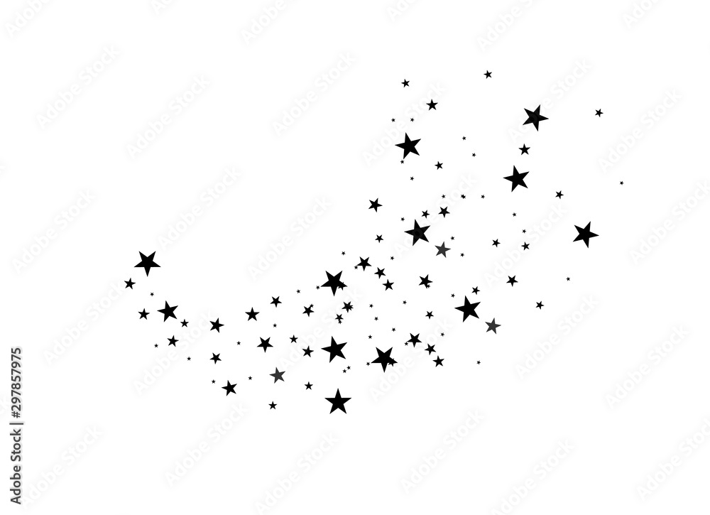 Wall mural black star comet