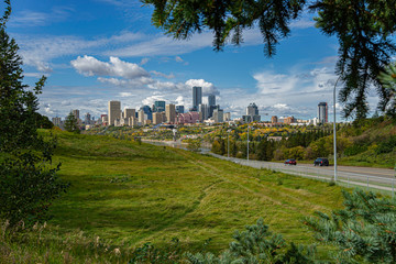 Panoramic view of downtown Edmonton, Alberta, Canada.