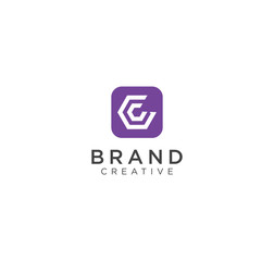 Hexagon Letter C Logo Mobile Application Icon Flat Design