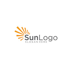 Sun Logo Element Vector Icon . Creative Abstract Shape Orange Color sun Logo . Sunset Logo . Sunrise Logo