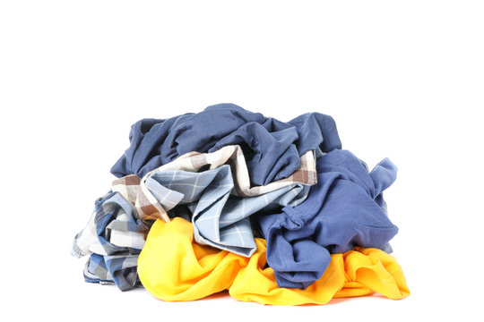 Bunch of clothes isolated on white background