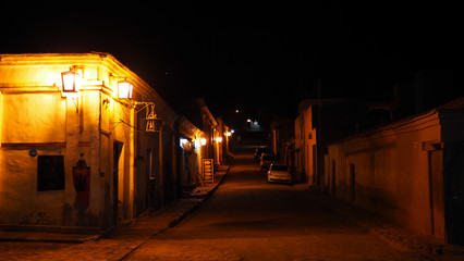 Mountain Village at night