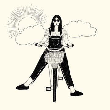 Radfahren im Sonnenschein