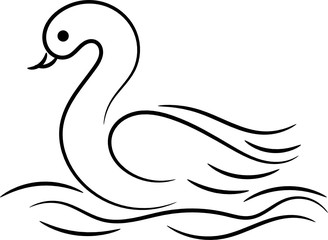 swan isolated on white background