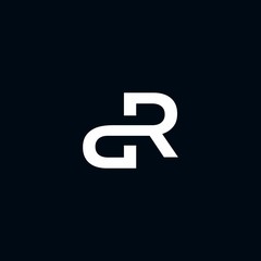 RG initial letter vector logo