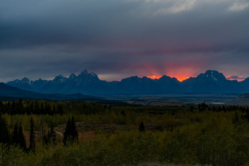 Beautiful Sunset at Grand Teton National Park