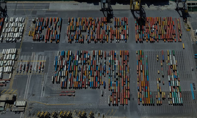 cargo port of Adelaide, Australia on the Gulf of St. Vincent